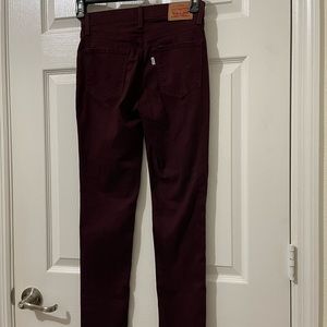 Burgundy Levi High Rise Skinny